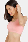 Zivame Girls Double Layered Non Wired Full Coverage Racerback Beginner Sports Bra (Pack of 2) - Pink — thumbnail 7